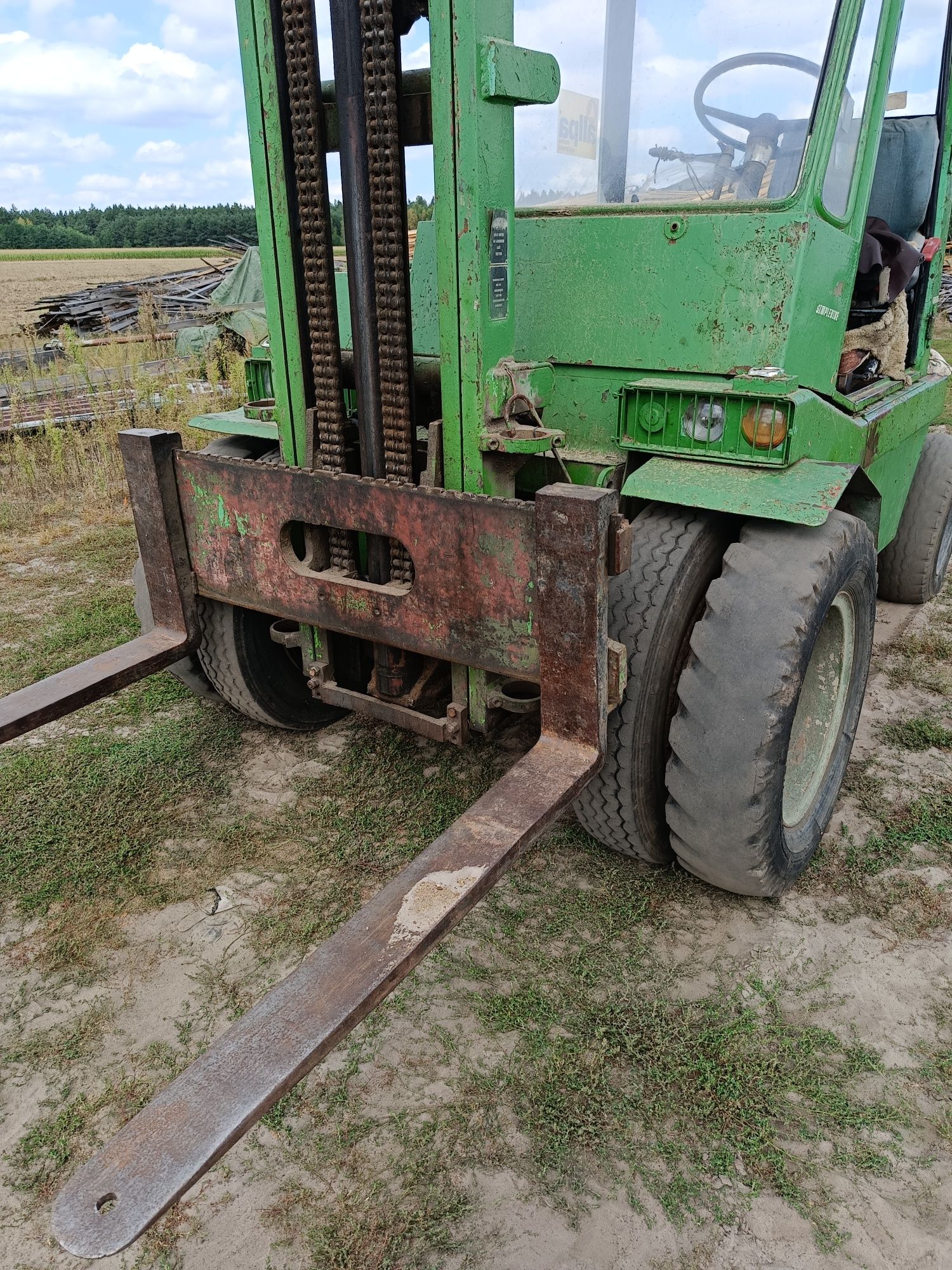 Wózek widłowy terenowy, desta 3222, widlak,