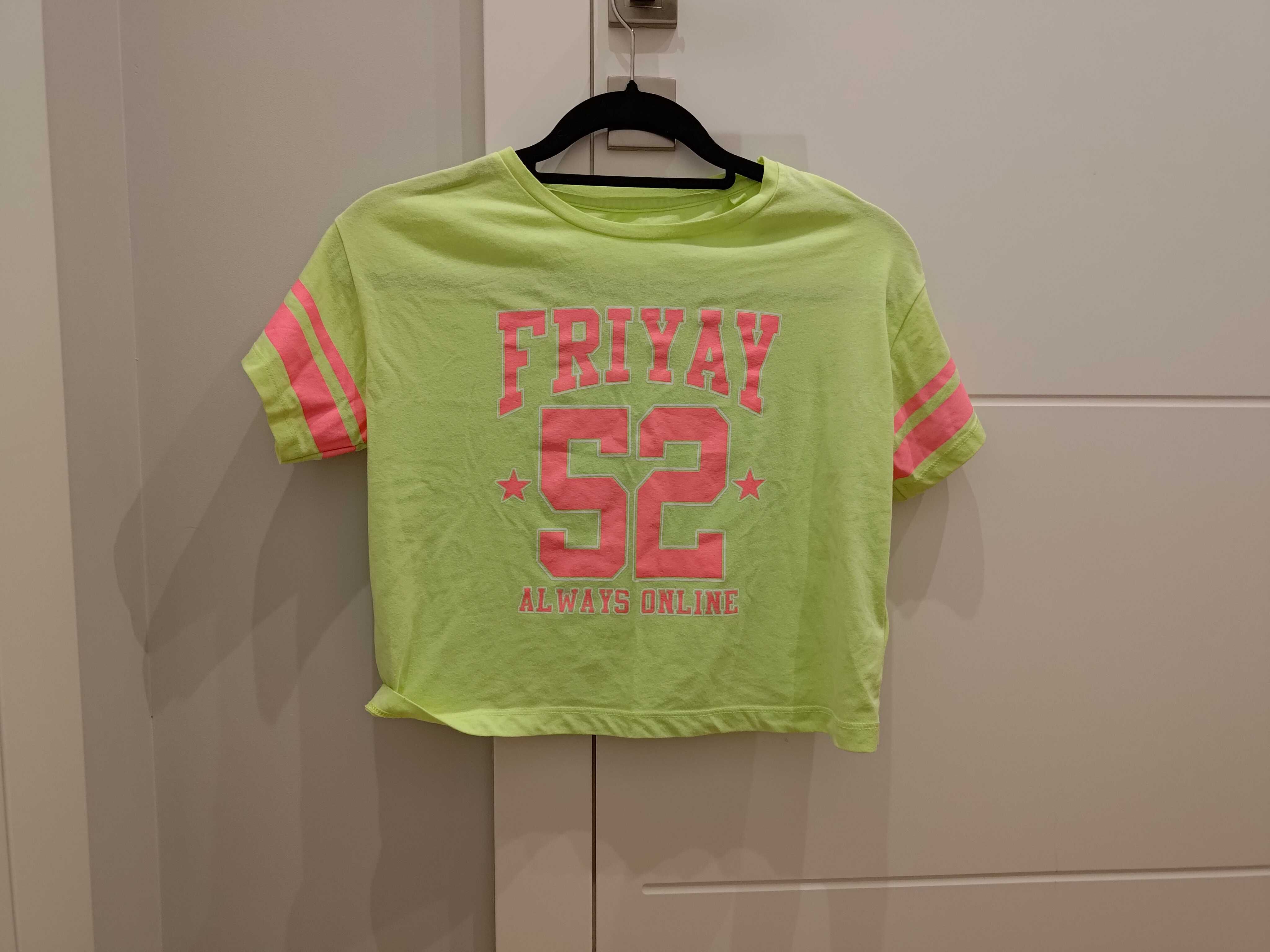 Neonowa koszulka 146/152 C&A