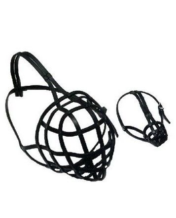 Kaganiec skórzany dla psa wielkości suki rottweilera Chaba Rozmiar R1