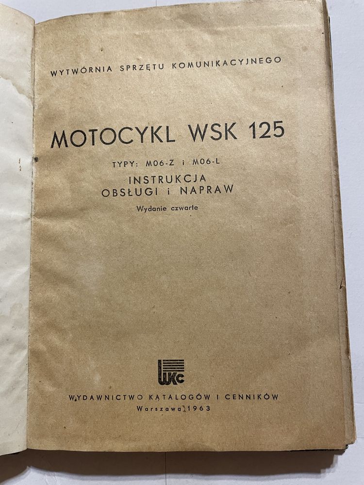 Instrukcja obsługi WSK 125