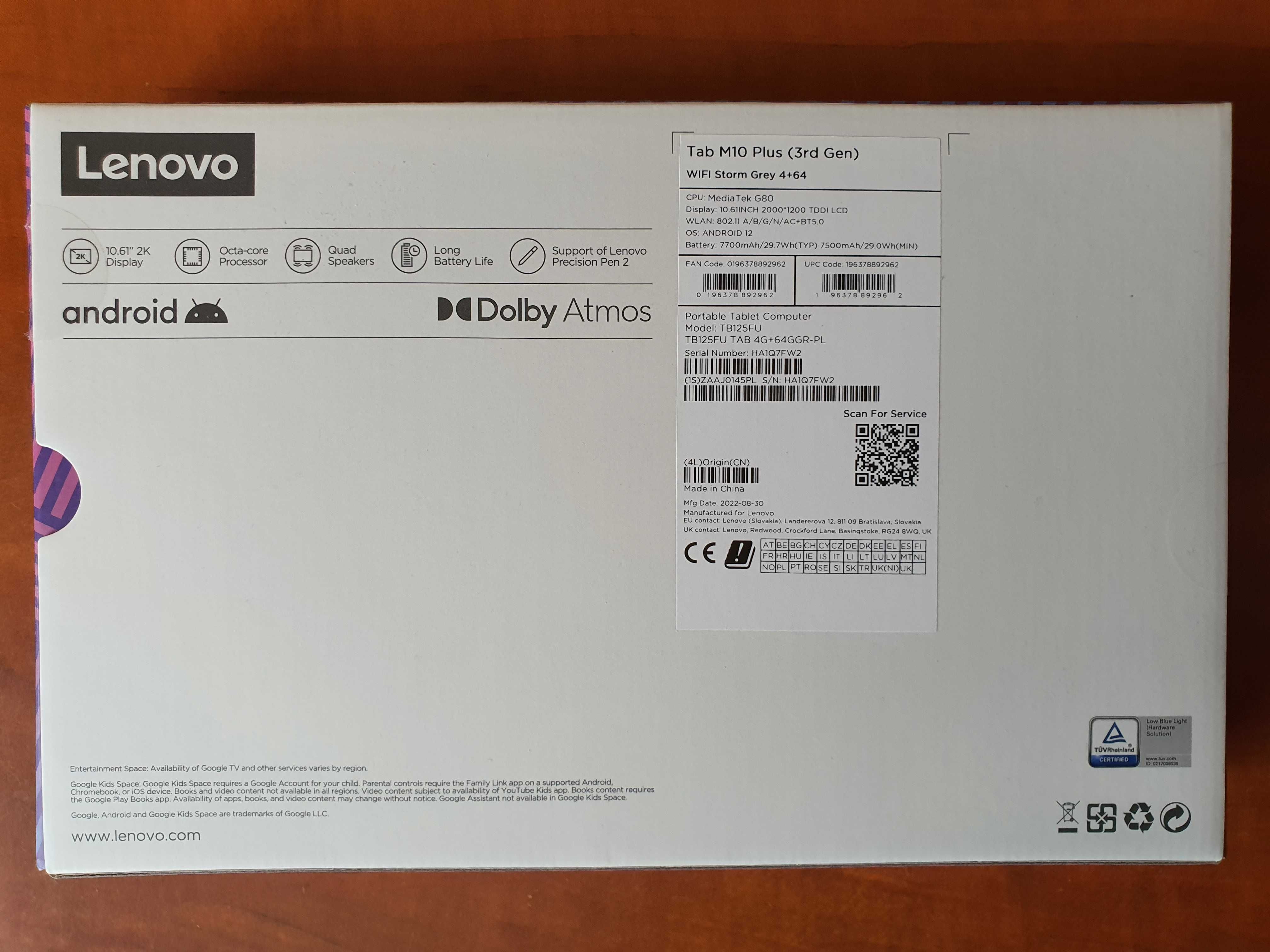 Lenovo Tab M10 Plus - tylko pudełko / tylko opakowanie