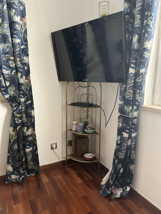 Cortinas (2 conjuntos) veludo azul com