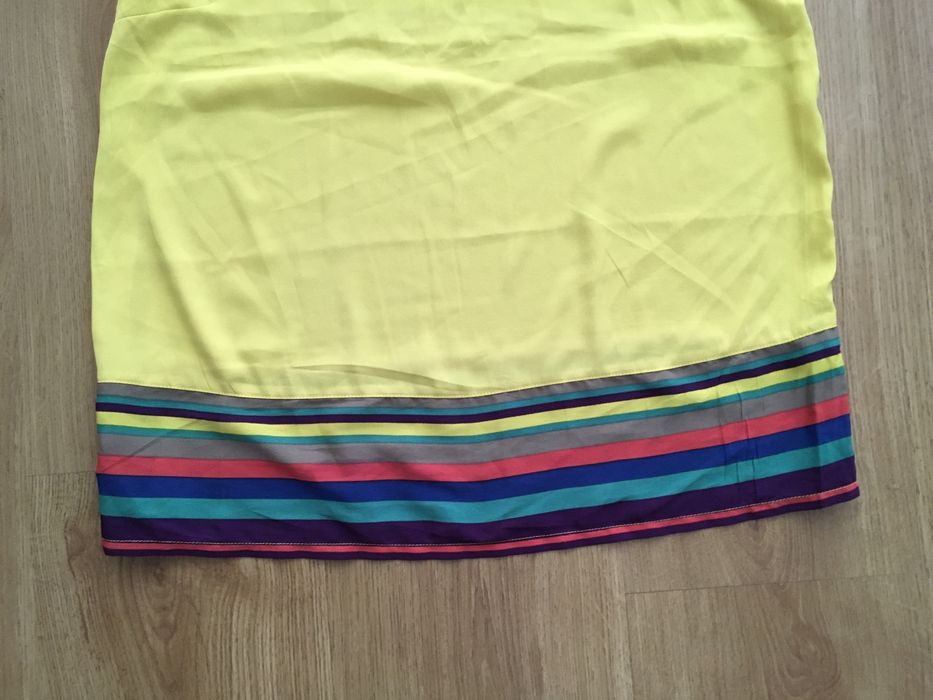 Żółta damska bluzka na lato odsloniete ramiona 38/M