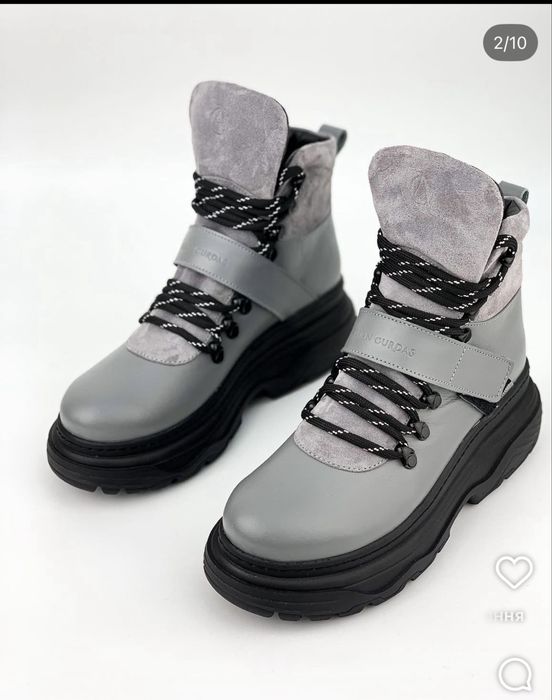 Черевики зимові з натуральним хутром шкіряні