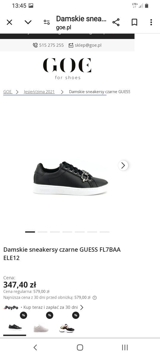 Damskie Sneakersy czarne GUESS