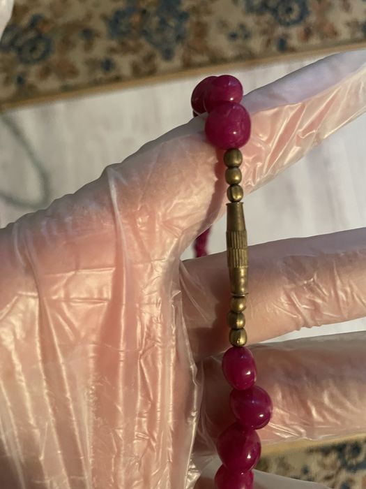 Намисто натуральний рубін