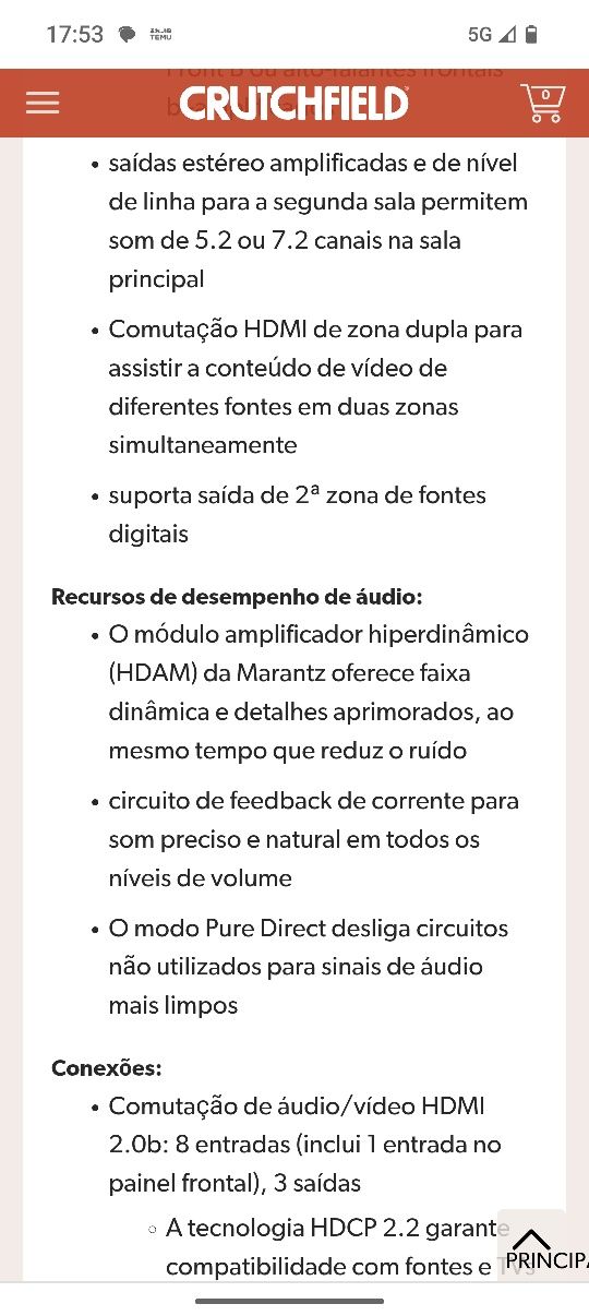 Amplificador Marantz SR6013
