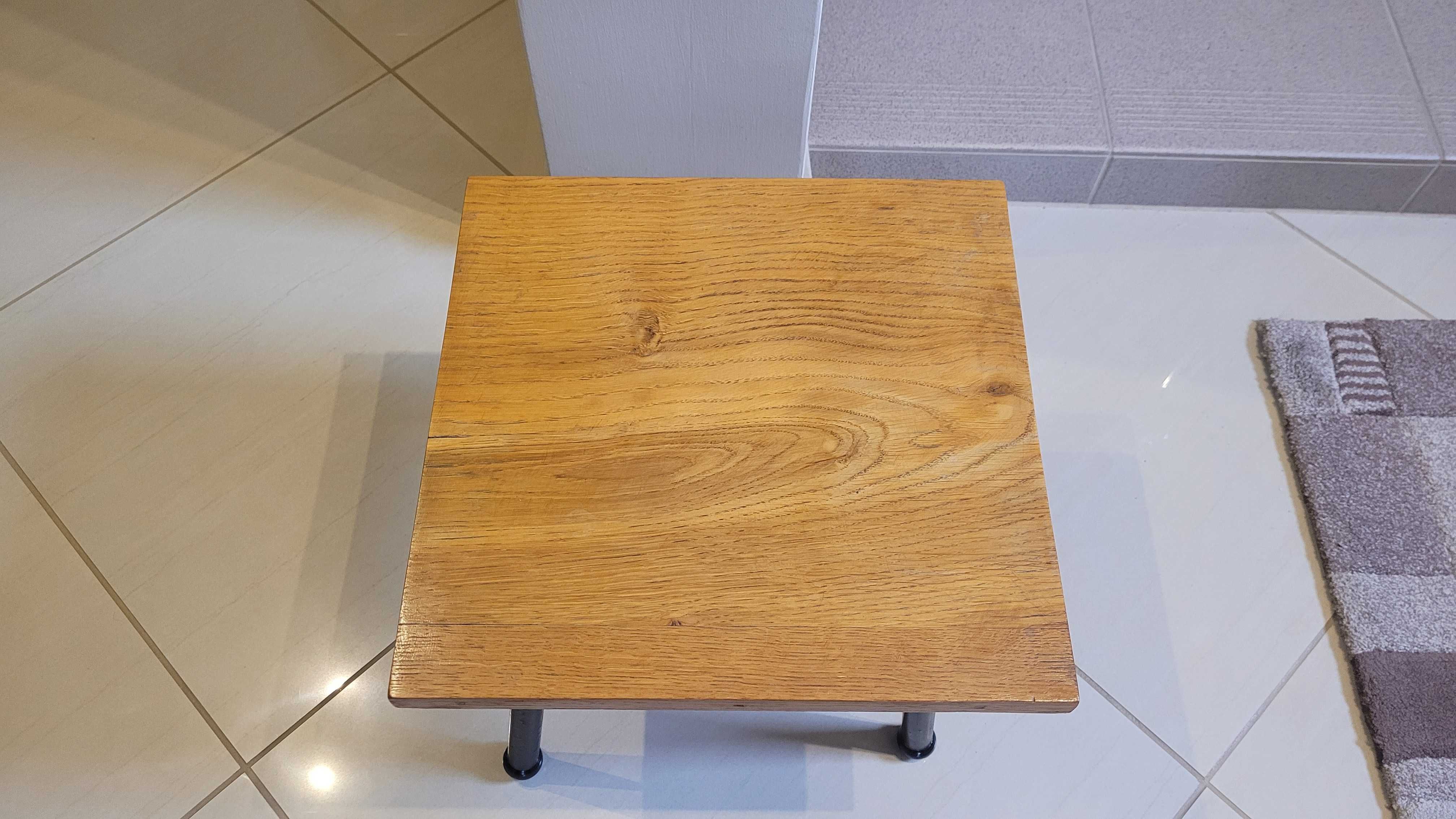Stolik stół drewniany dąb loft taboret lite drewno dębowe
