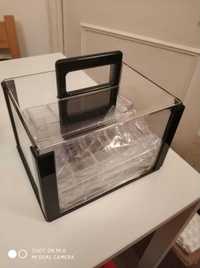 Poker Chips Acrylic Carrier Storage Box