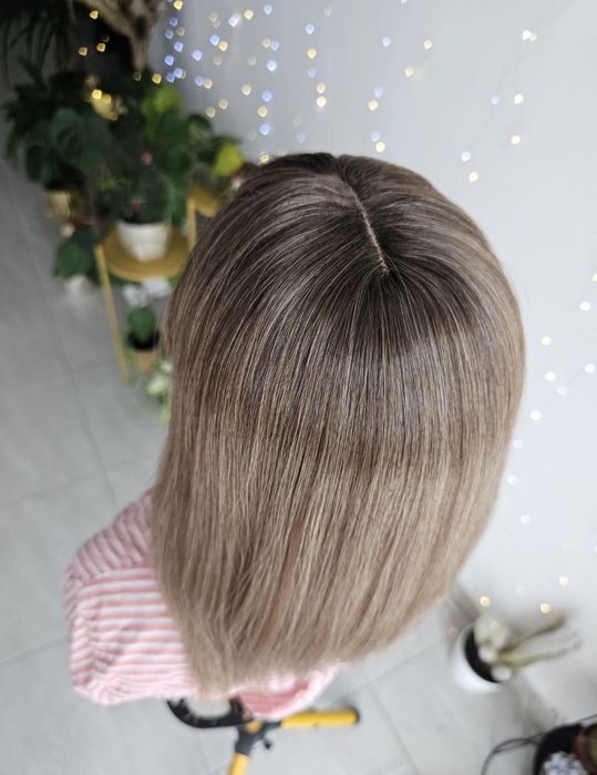 Tupet Topper uzupełnienie Beata ciemny blond jasny brąz z odrostem