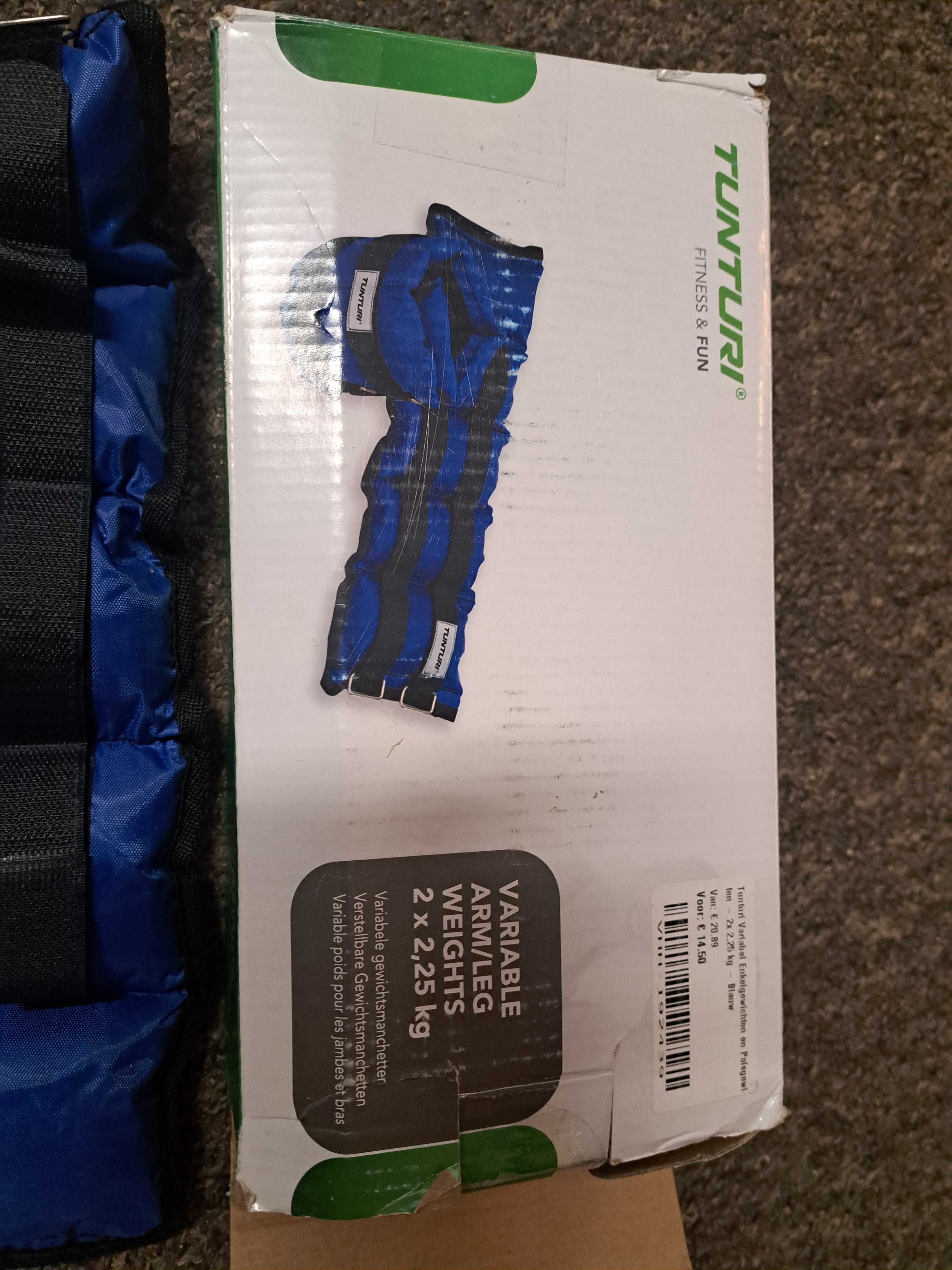 Tunturi obciążenie na przeguby, niebieskie, 2x2.5 kg