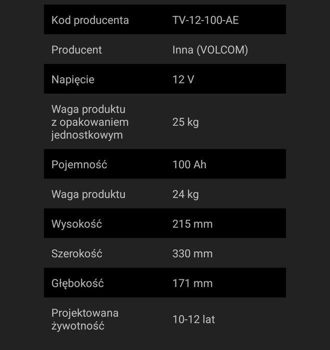 UPS Magazyn energii 48V 100Ah akumulator AGM