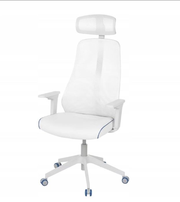 Nowy! IKEA MATCHSPEL | Fotel Gamingowy  - Tkanina |Biały