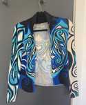 casaco vintage azul