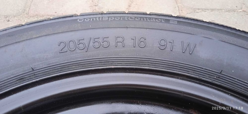 Запаска, колесо 205/55R16 ф-ми Continental  Audi, VW і т.д.