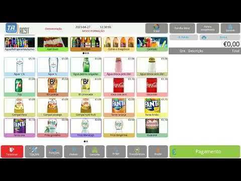 Novo POS Caixa Registadora Software Certificado QR Code Sunmi T2s