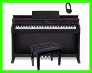 Casio AP 470 bk Czarne Pianino + Ława + Słuchawki | Zestaw