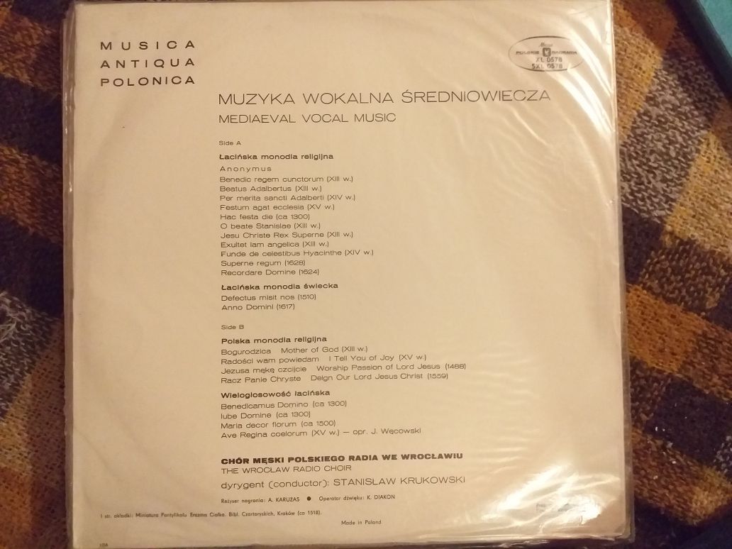 Vinyl Muzyka wokalna średniowiecza PN Muza zafoliowana