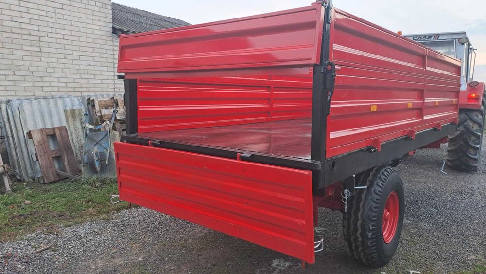 Przyczepa rolnicza wywrotka jednoosiowa wywrot 3 strony