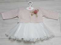Sukienka niemowlęca tiulowa z bolerkiem rozmiar 74