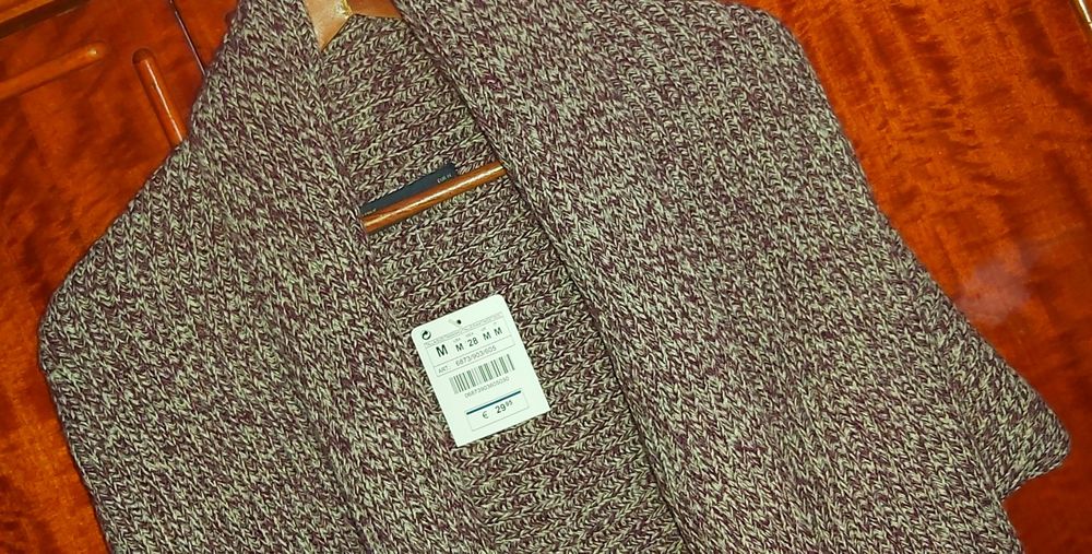 ZARA Nowy Wełniany piękny sweter bolerko narzutka w rozmiarze M