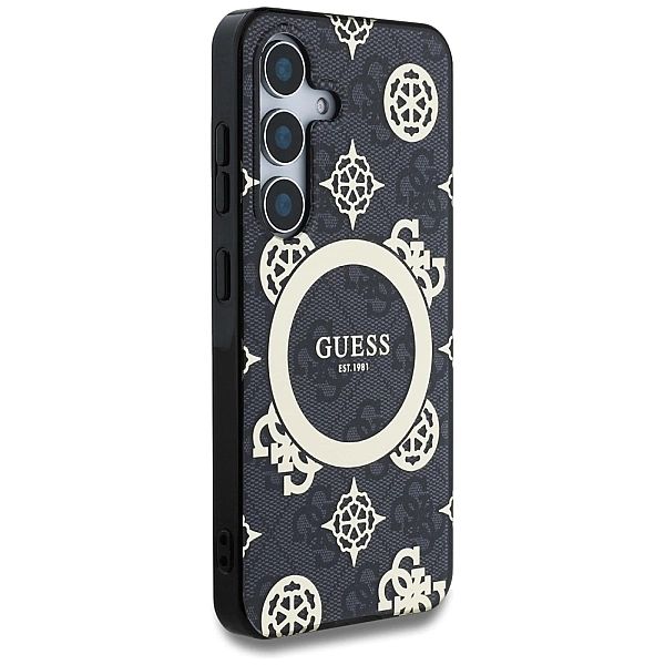 Etui Guess 4G Background Gold Electroplated Peony Pattern MagSafe do S