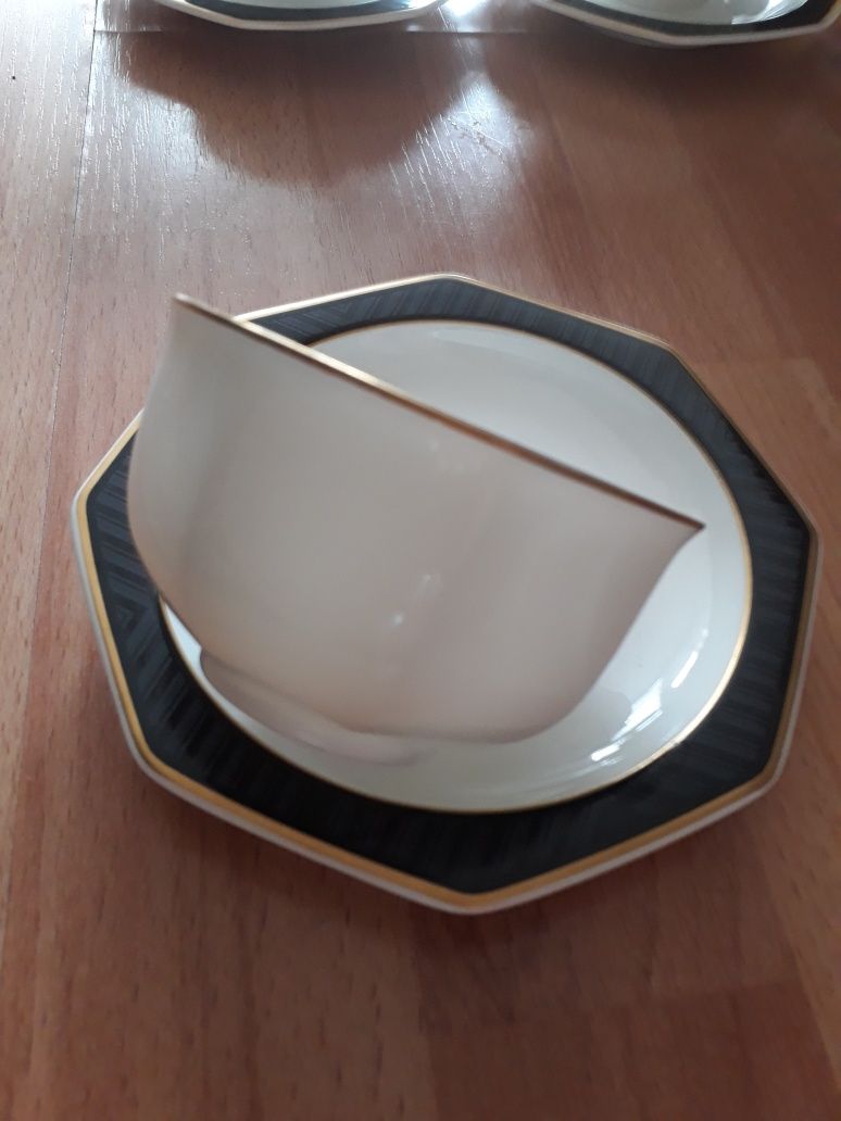 Piękna porcelana Villeroy&Boch Heinrich Black Pearl.Germany.11+15 szt.