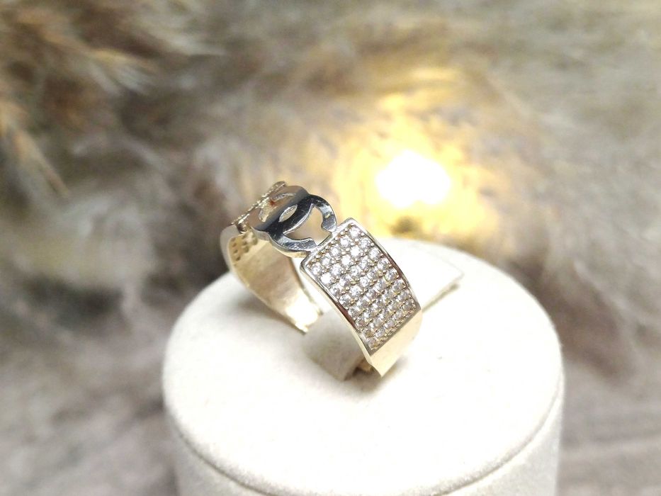 Piękny złoty pierścionek P585 rozmiar 16"