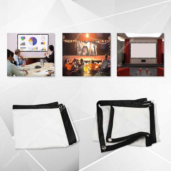 БІЛИЙ екран для проектора (60-150 дюйм), потовщений і звичайний(ВІДЕО)