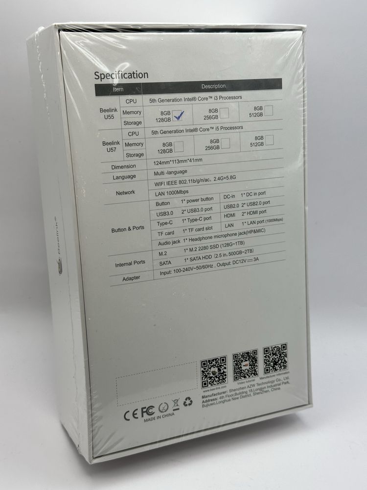 Komputer stacjonarny Beelink U55 8/128 GB czarny