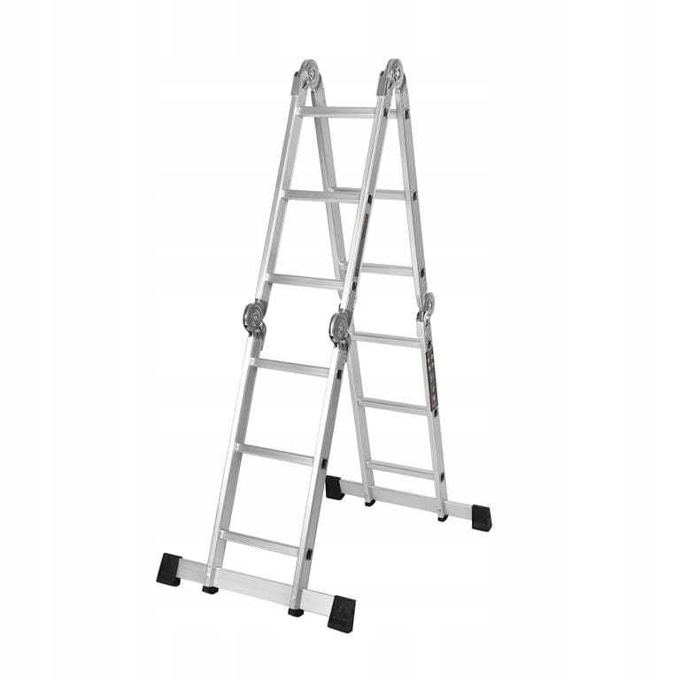 Drabina Aluminiowa z Platformą 4x3 346cm Przegubowa Prac na Wysokości