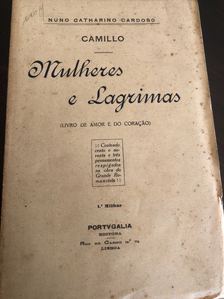 Camilo- Mulheres e Lagrimas. Nuno Catharino Cardoso