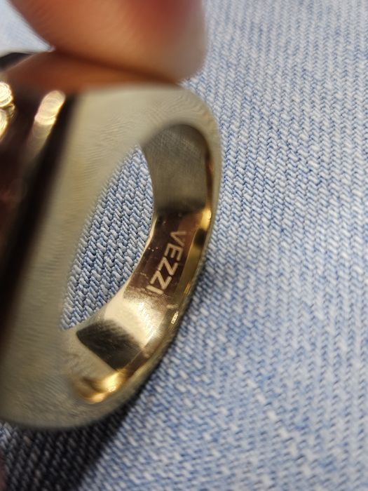 Sygnet pierścionek z czarnym kamieniem rozm 9 Vezzi