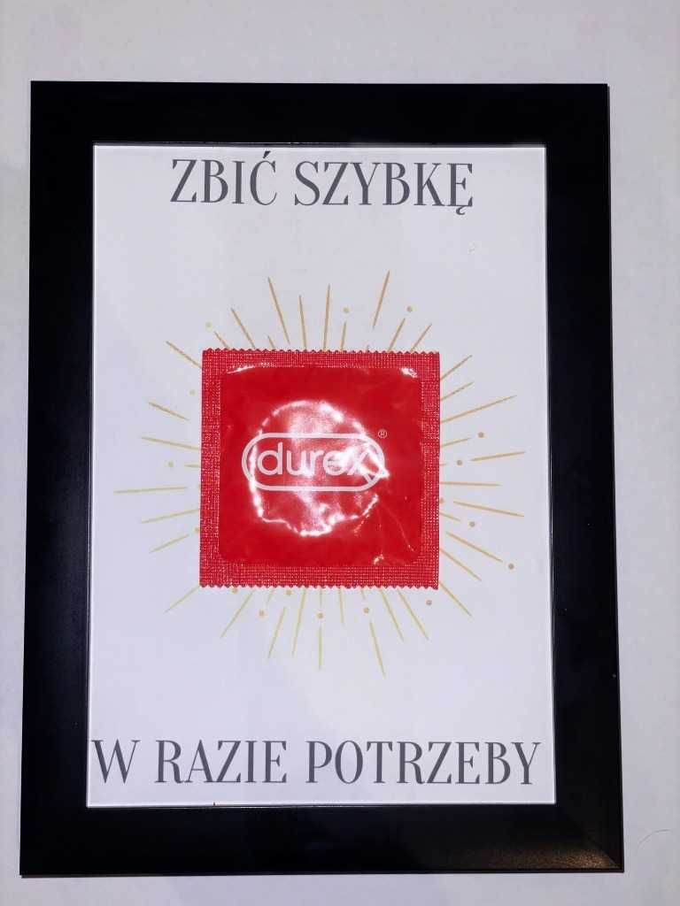 Obrazek z prezerwatywą zbić szybkę PREZENT OSIEMNASTKA