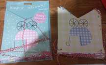 Ozdoba girlanda napis na baby shower 2 szt. Plus nowa kartka karnet