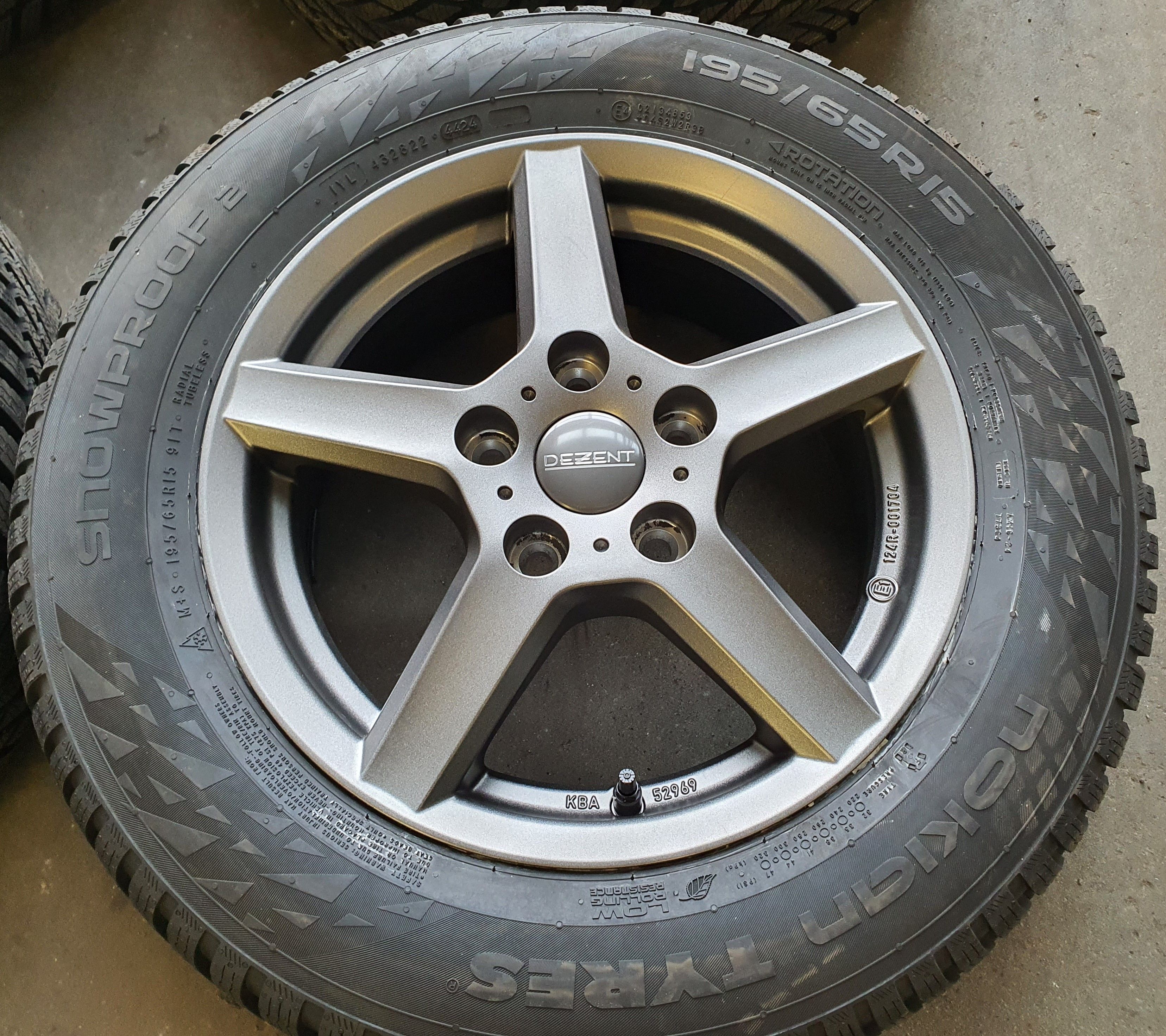 4x Koła zimowe DEZENT TY + opony Nokian + TPMS / KIA CEED / i30