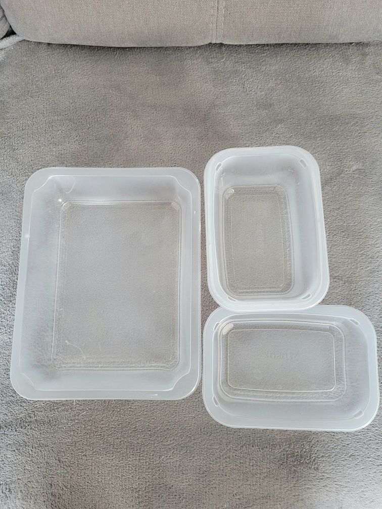 Plastikowe bezbarwne pojemniki pudełka do segregacji do szuflady