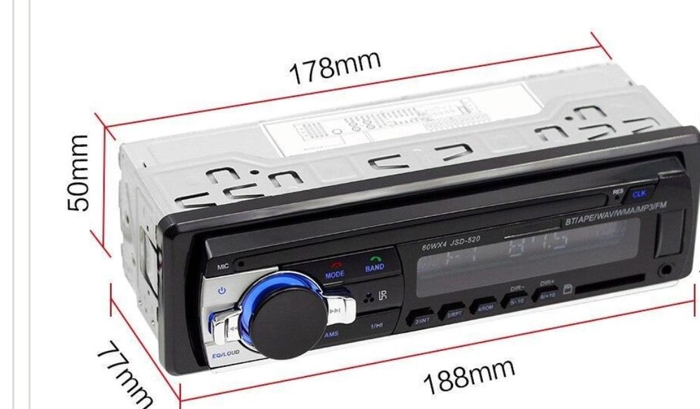 Автомагнітола з блютузом JSD520