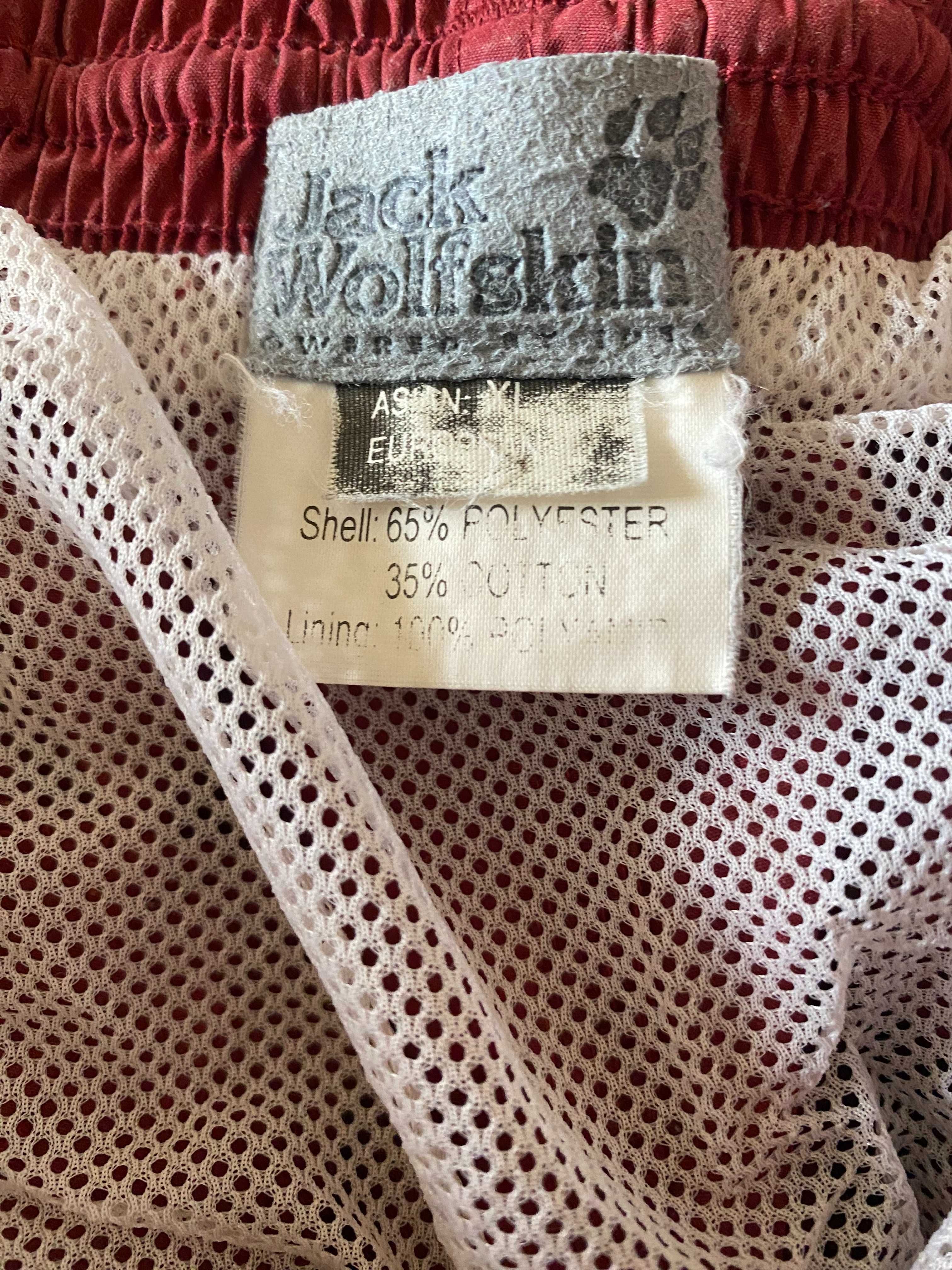 Męskie bordowe spodenki JACK WOLFSKIN - S/M - OKAZJA