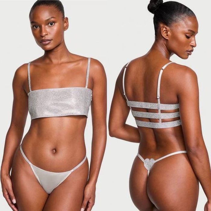 Оригинал  Виктория Сикрет корсет Боди комплект бюстгальтер стразы