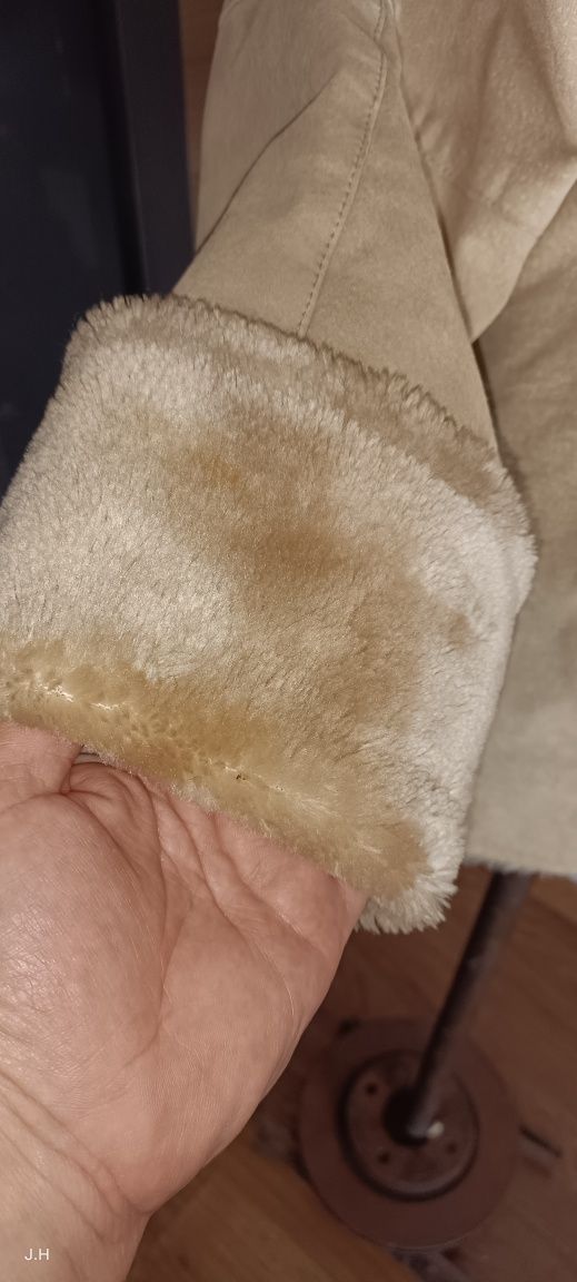 Kurtka skórzana na futerku. XL. HM