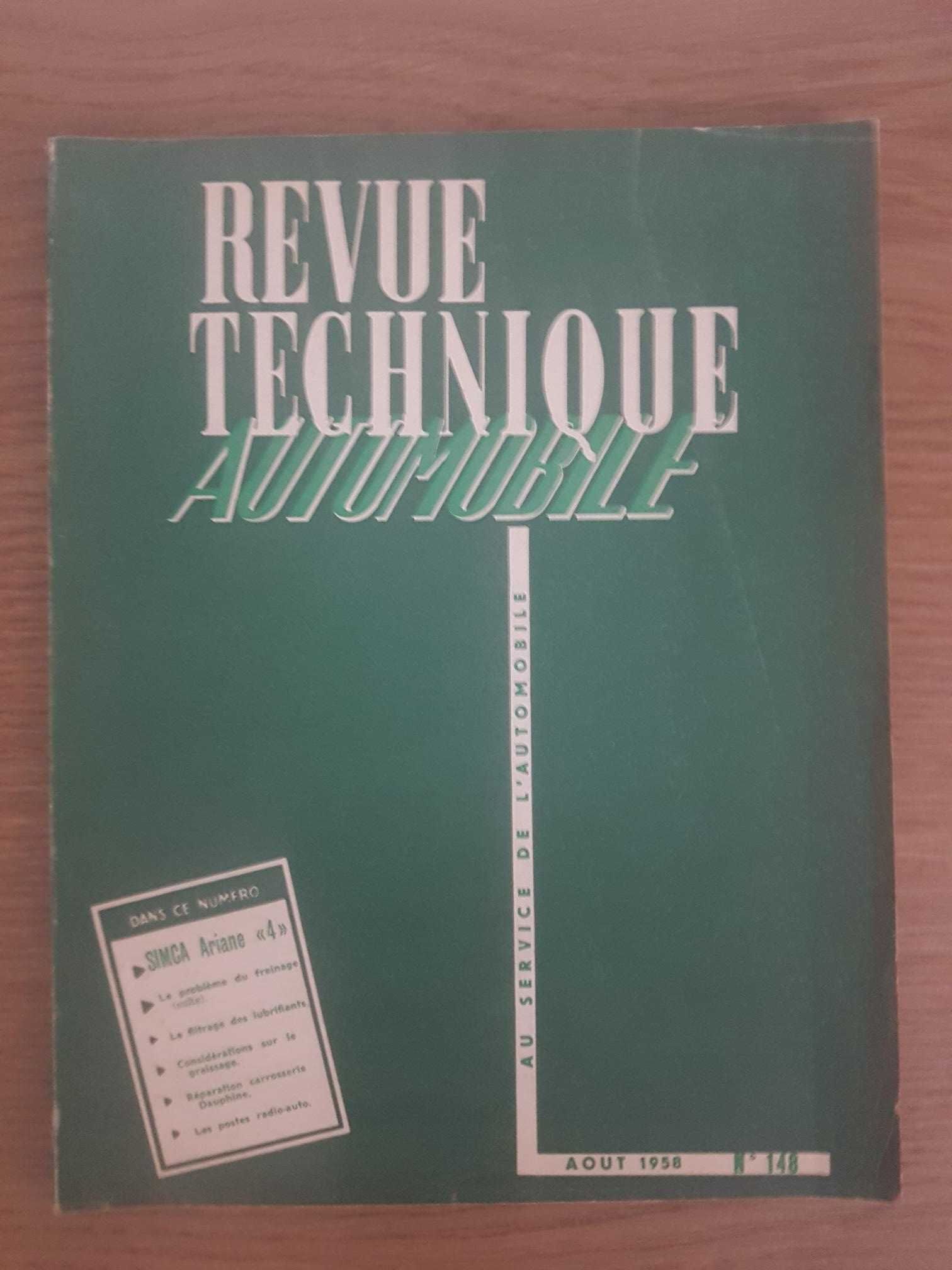 Revue Technique Automobile Nº148 (Ano:1958) Simca Ariane «4»