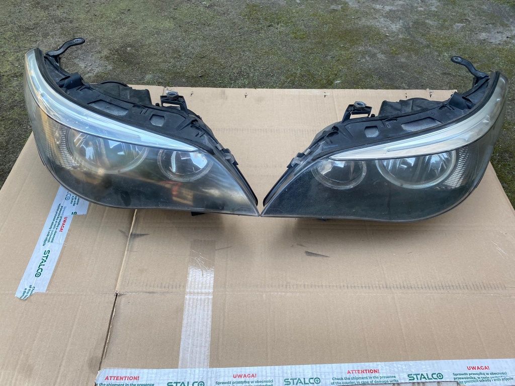 BMW E60 E61 lampa lewa prawa przód H7 przedlift reflektor UK