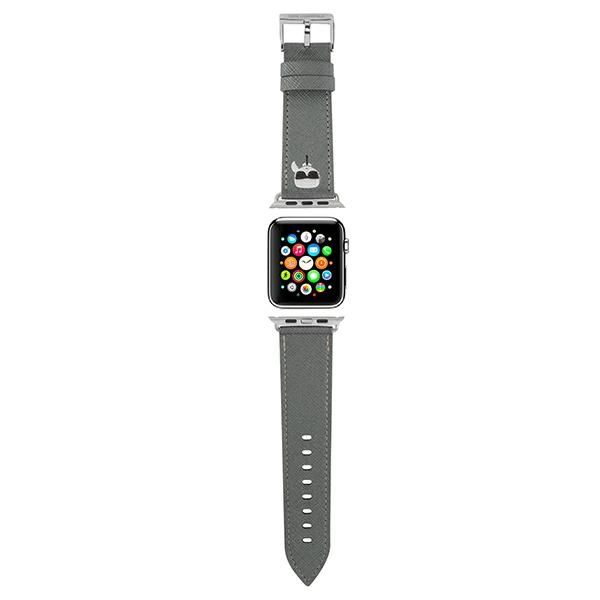 Karl Lagerfeld Pasek KLAWMOKHG Apple Watch 38/40/41mm srebrny/silver