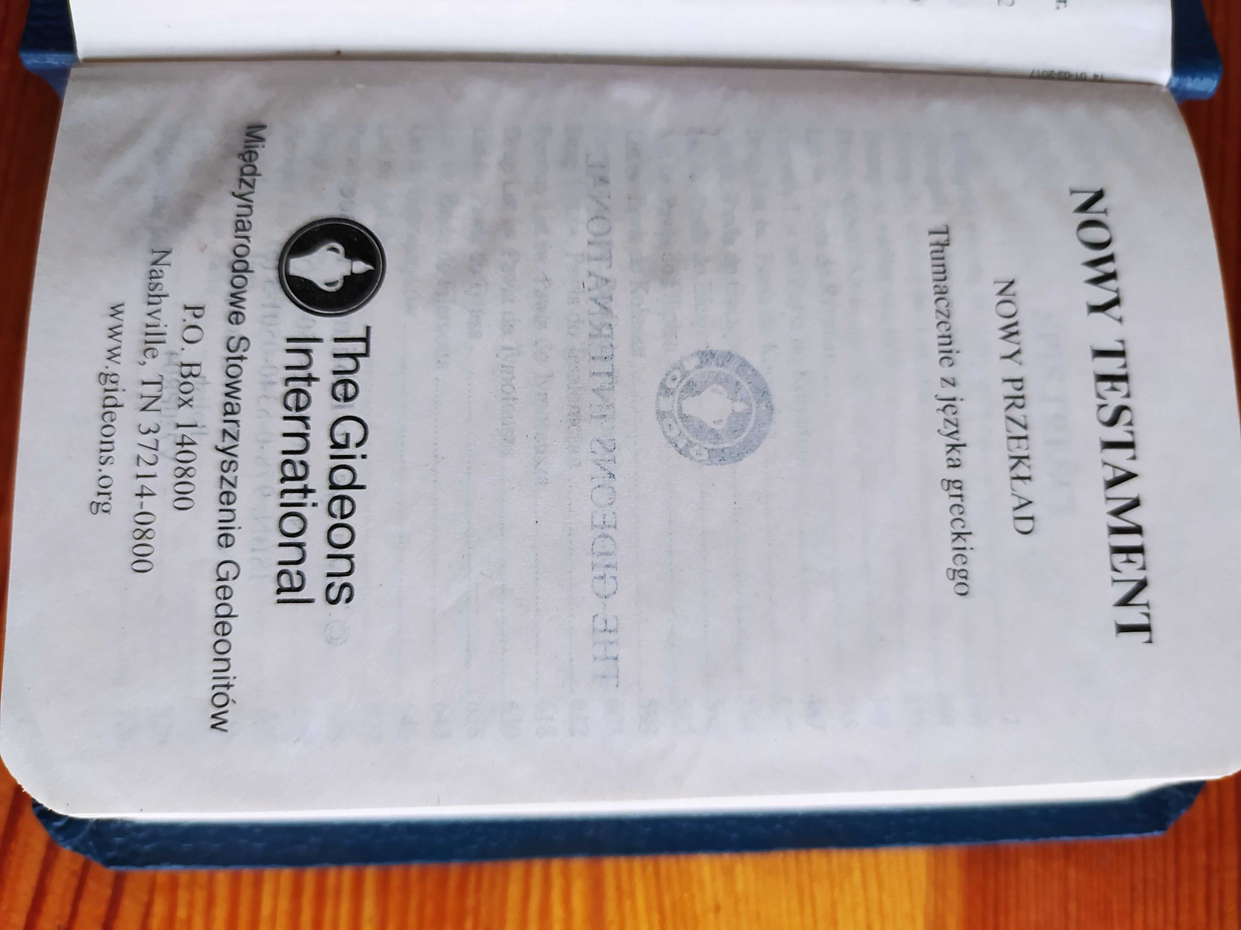 Książka Nowy Testament wydanie geodenitów