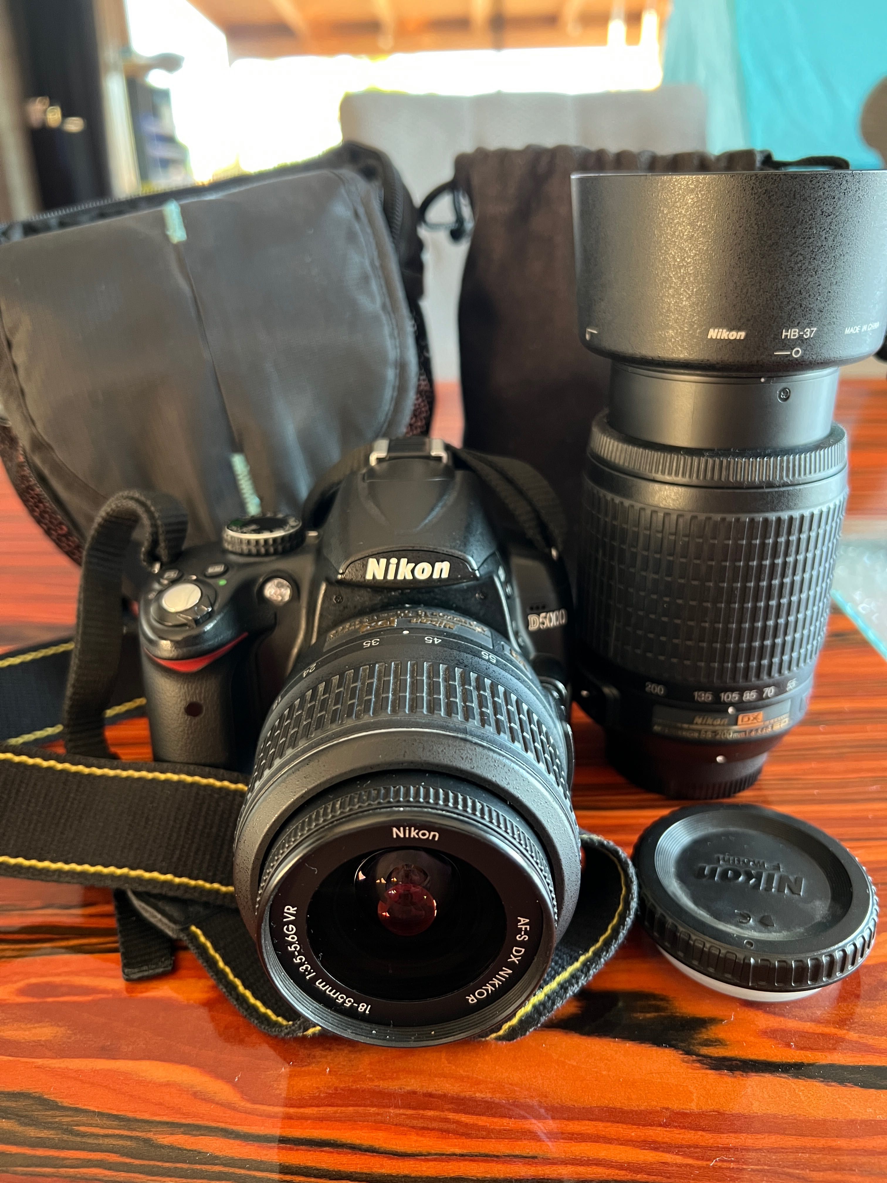 Lustrzanka aparat Nikon D5000 mały przebieg dwa obiektywy