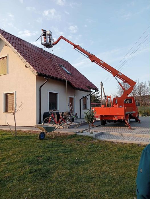 Wycinka drzew czyszczenie rynien zwyżka podnośnik koszowy