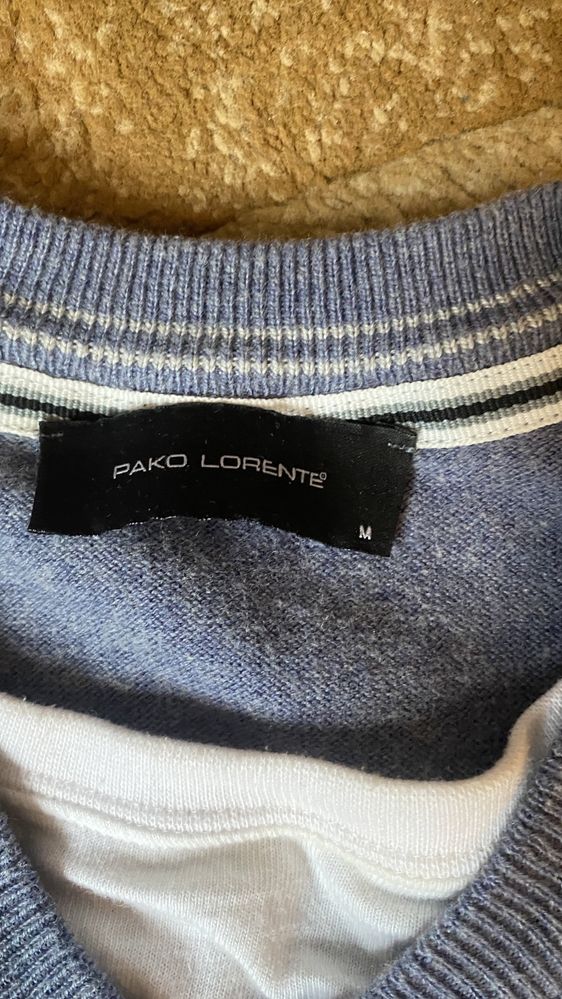 Sweter bluzka z długim rękawem pako lorente niebieski M 38