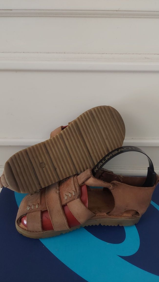 Zara Boy komfortowe sandalki miękka skóra natur 100 % r 28