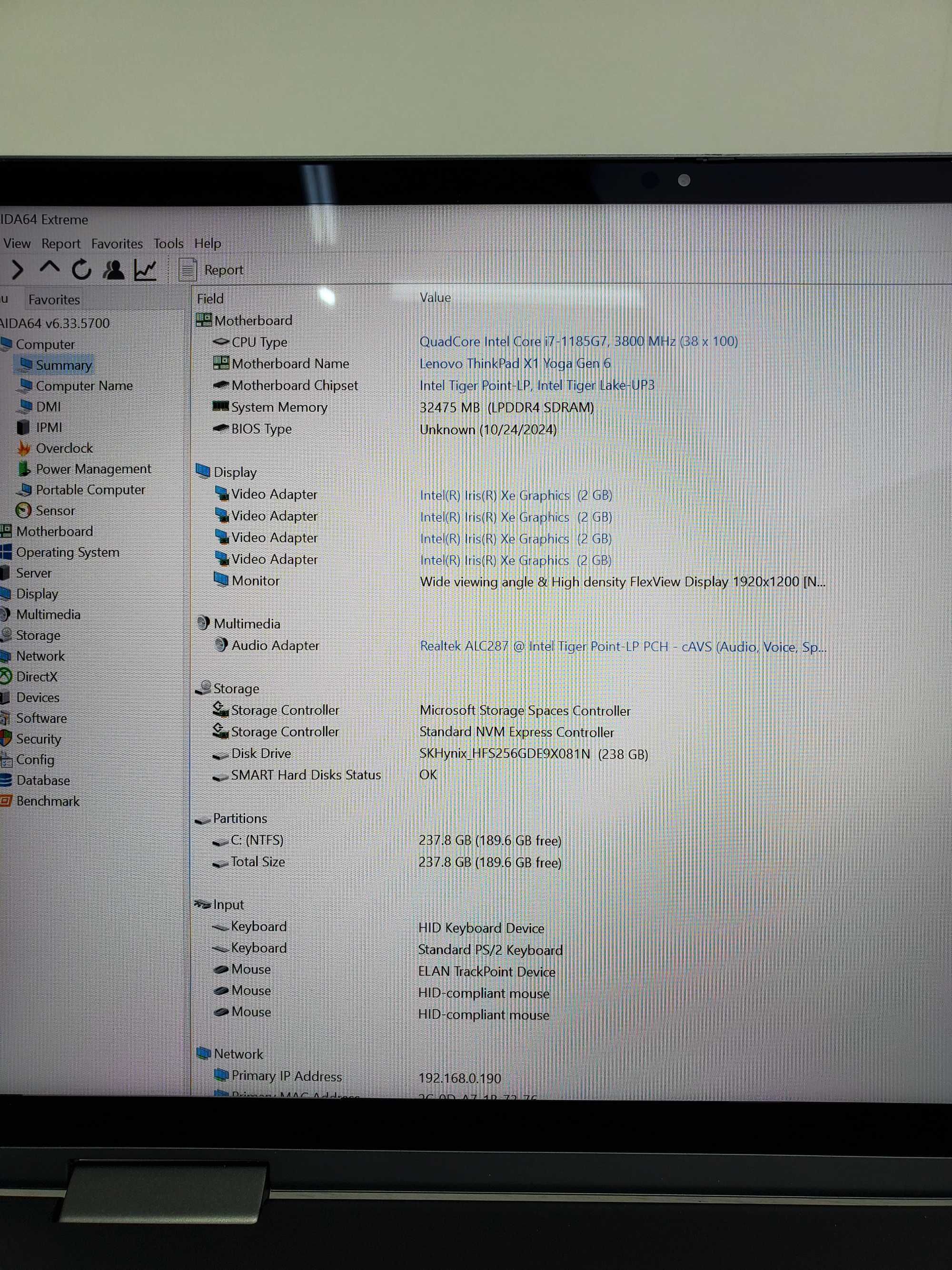 ThinkPad X1 Yoga G6 14"/i7-1185G7/256Gb/32RAM/FHD touch 545851